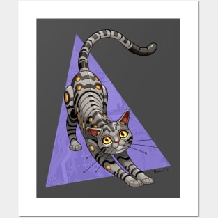 Cyborg Shorthair Cat Posters and Art